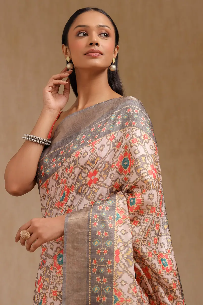 Multicolour Art Silk Pochampally Saree